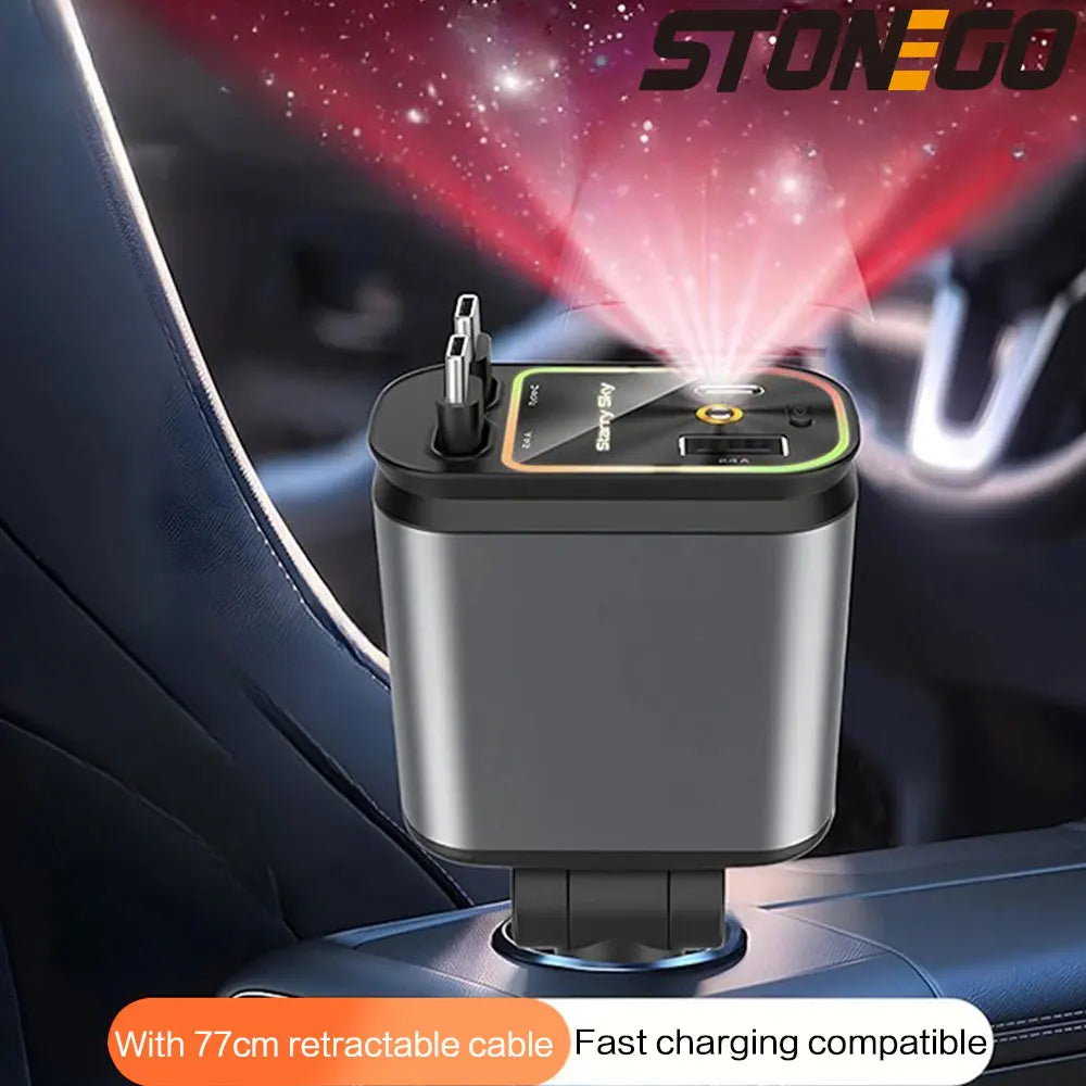 4 in 1 Retractable Car Charger