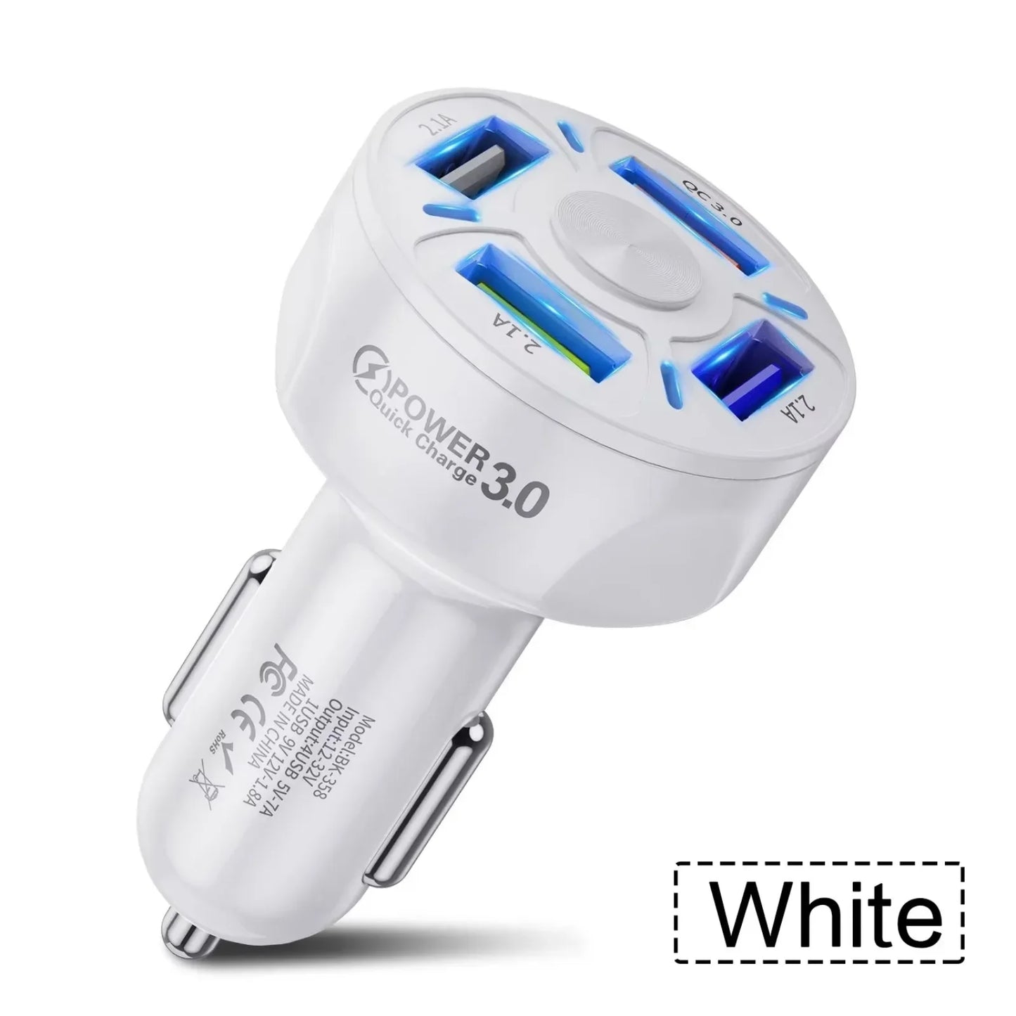 4 in 1 Retractable Car Charger